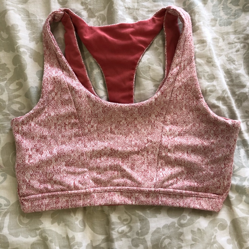 GYMSHARK PINK FLEUR TEXTURE BRA